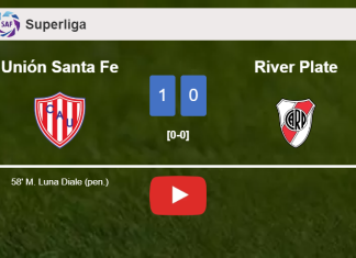 Unión Santa Fe prevails over River Plate 1-0 with a goal scored by M. Luna. HIGHLIGHTS