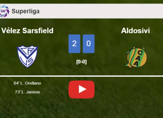 Vélez Sarsfield defeats Aldosivi 2-0 on Friday. HIGHLIGHTS