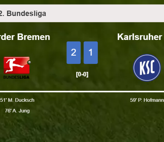Werder Bremen conquers Karlsruher SC 2-1