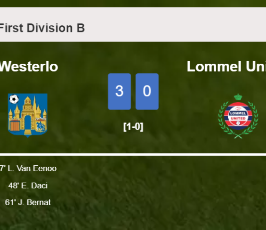 Westerlo tops Lommel United 3-0