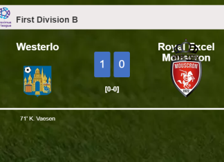 Westerlo prevails over Royal Excel Mouscron 1-0 with a goal scored by K. Vaesen