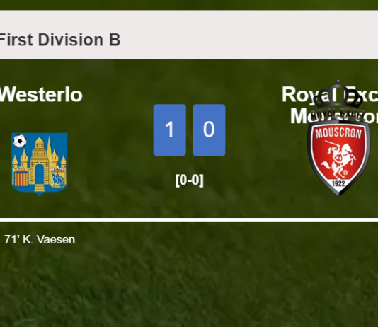 Westerlo prevails over Royal Excel Mouscron 1-0 with a goal scored by K. Vaesen