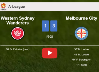 Melbourne City defeats Western Sydney Wanderers 3-1. HIGHLIGHTS