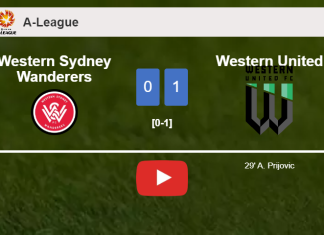Western United overcomes Western Sydney Wanderers 1-0 with a goal scored by A. Prijovic. HIGHLIGHTS