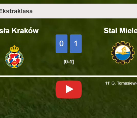 Stal Mielec prevails over Wisła Kraków 1-0 with a goal scored by G. Tomasiewicz. HIGHLIGHTS