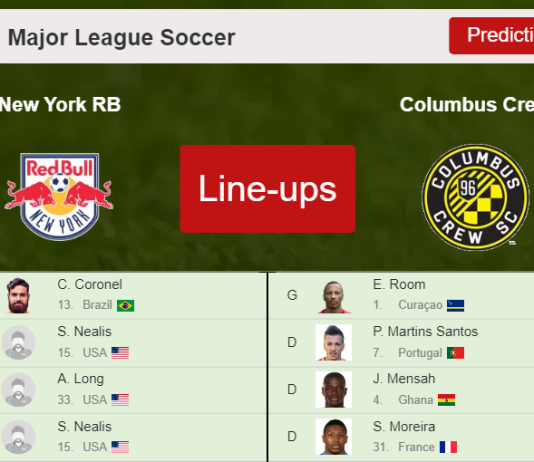 PREDICTED STARTING LINE UP: New York RB vs Columbus Crew - 20-03-2022 Major League Soccer - USA