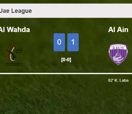 Al Ain overcomes Al Wahda 1-0 with a goal scored by K. Laba