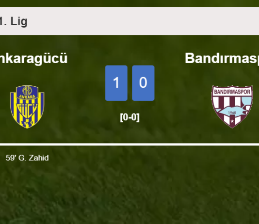 Ankaragücü conquers Bandırmaspor 1-0 with a goal scored by G. Zahid