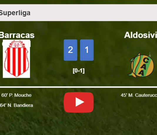 Barracas Central recovers a 0-1 deficit to best Aldosivi 2-1. HIGHLIGHTS