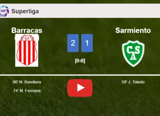 Barracas Central recovers a 0-1 deficit to overcome Sarmiento 2-1. HIGHLIGHTS