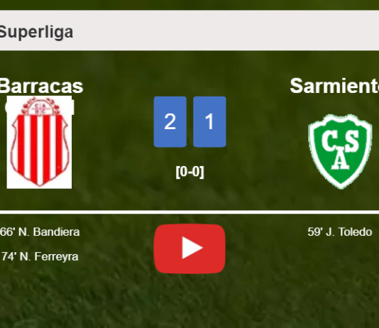 Barracas Central recovers a 0-1 deficit to overcome Sarmiento 2-1. HIGHLIGHTS