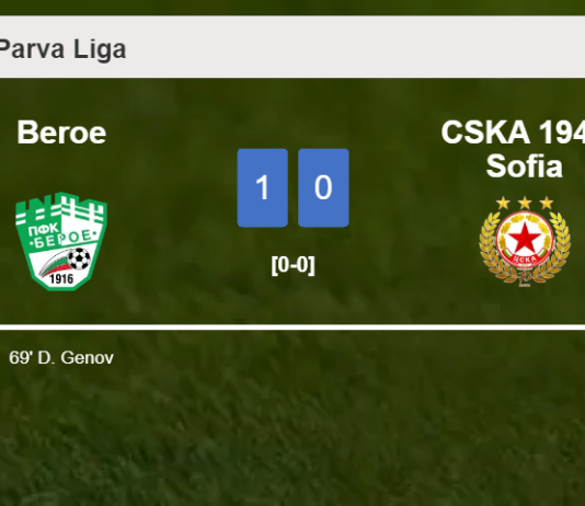Beroe conquers CSKA 1948 Sofia 1-0 with a goal scored by D. Genov
