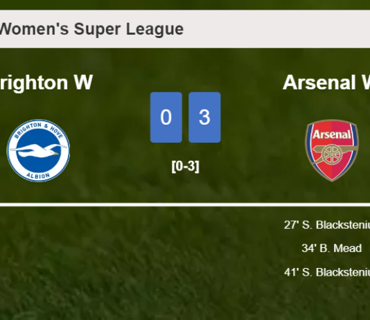 Arsenal annihilates Brighton with 2 goals from S. Blackstenius