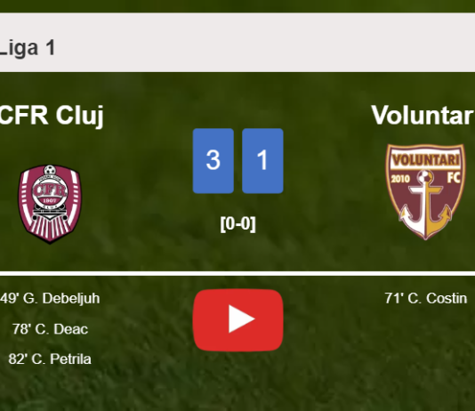 CFR Cluj overcomes Voluntari 3-1. HIGHLIGHTS