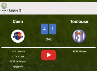 Caen estinguishes Toulouse 4-1 with a superb match. HIGHLIGHTS