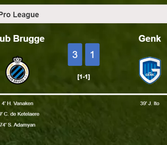 Club Brugge tops Genk 3-1
