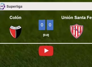 Colón draws 0-0 with Unión Santa Fe on Saturday. HIGHLIGHTS