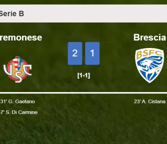 Cremonese recovers a 0-1 deficit to beat Brescia 2-1