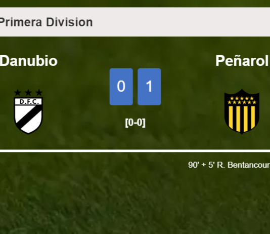 Peñarol prevails over Danubio 1-0 with a late goal scored by R. Bentancourt
