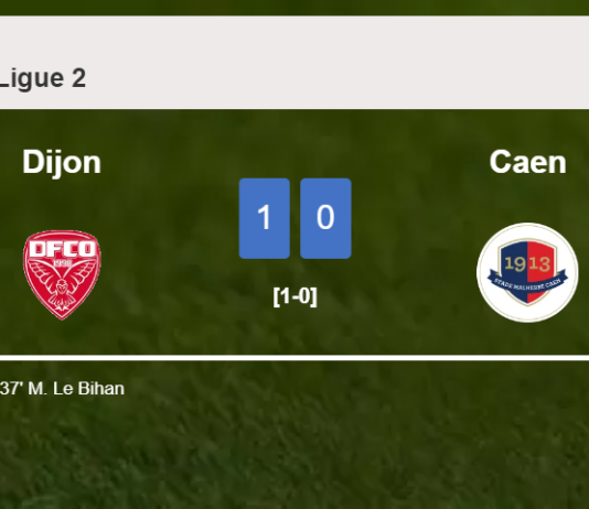 Dijon overcomes Caen 1-0 with a goal scored by M. Le