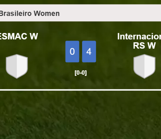 Internacional RS W tops ESMAC W 4-0 after playing a incredible match