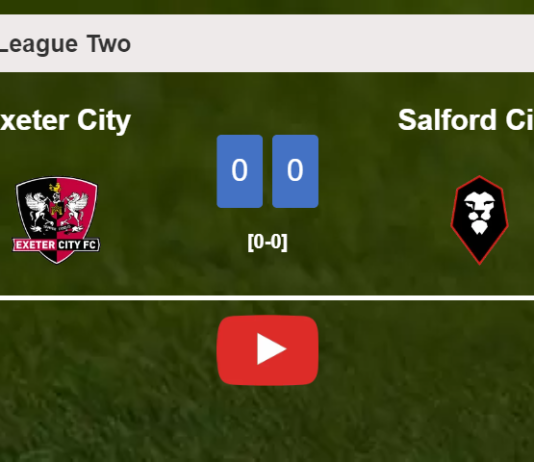 Exeter City draws 0-0 with Salford City on Saturday. HIGHLIGHTS