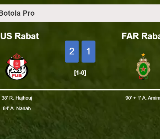 FUS Rabat clutches a 2-1 win against FAR Rabat