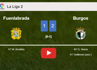 Burgos tops Fuenlabrada 2-1. HIGHLIGHTS