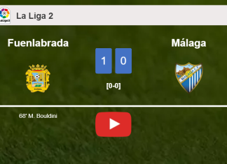 Fuenlabrada beats Málaga 1-0 with a goal scored by M. Bouldini. HIGHLIGHTS