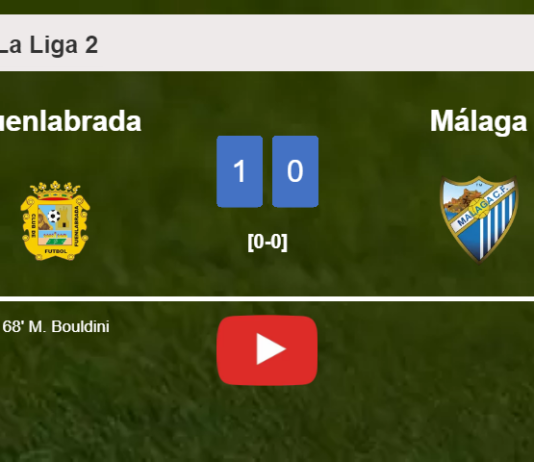 Fuenlabrada beats Málaga 1-0 with a goal scored by M. Bouldini. HIGHLIGHTS