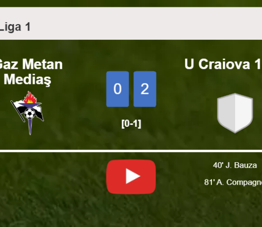 Gaz Metan Mediaş draws 0-0 with U Craiova 1948 on Saturday. HIGHLIGHTS