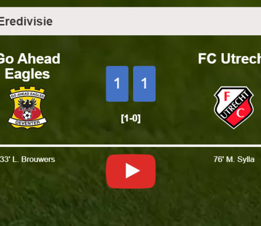 Go Ahead Eagles and FC Utrecht draw 1-1 on Saturday. HIGHLIGHTS
