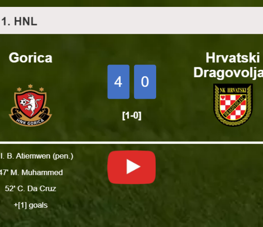 Gorica annihilates Hrvatski Dragovoljac 4-0 with a superb match. HIGHLIGHTS