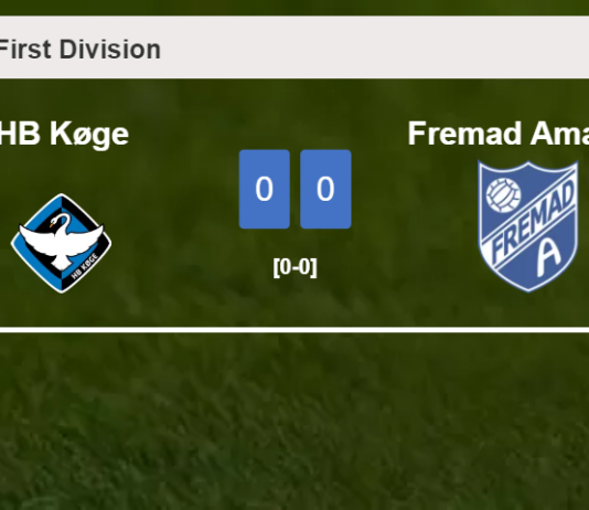 HB Køge draws 0-0 with Fremad Amager on Sunday
