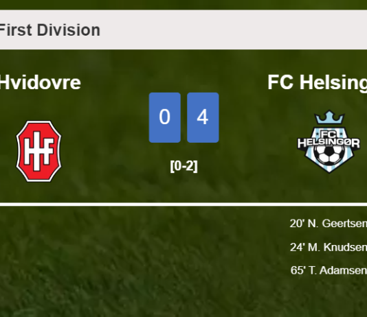 FC Helsingør defeats Hvidovre 4-0 after playing a incredible match