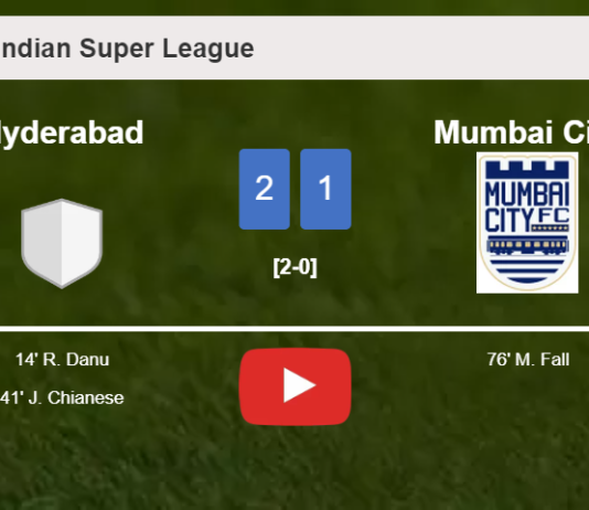 Hyderabad beats Mumbai City 2-1. HIGHLIGHTS