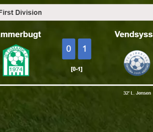 Vendsyssel conquers Jammerbugt 1-0 with a goal scored by L. Jensen