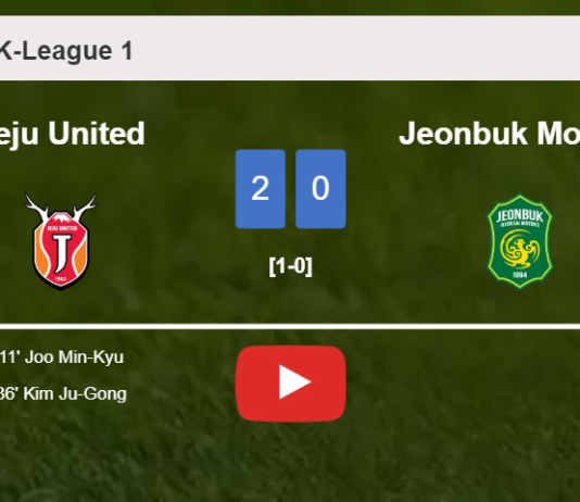 Jeju United defeats Jeonbuk Motors 2-0 on Saturday. HIGHLIGHTS