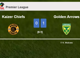 Golden Arrows overcomes Kaizer Chiefs 1-0 with a goal scored by K. Mutizwa