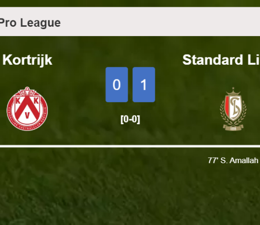 Standard Liège prevails over Kortrijk 1-0 with a goal scored by S. Amallah