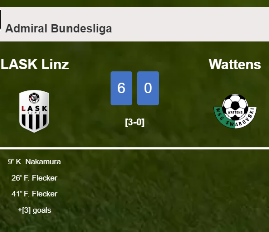 LASK Linz crushes Wattens 6-0 showing huge dominance