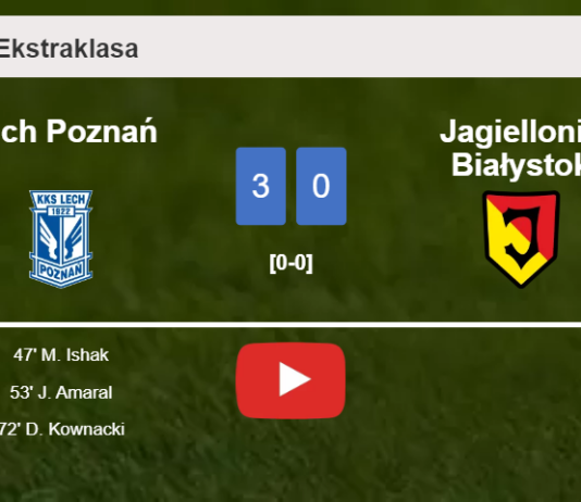 Lech Poznań tops Jagiellonia Białystok 3-0. HIGHLIGHTS