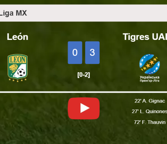 Tigres UANL tops León 3-0. HIGHLIGHTS