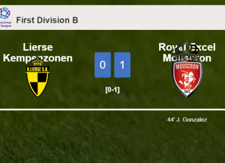 Royal Excel Mouscron overcomes Lierse Kempenzonen 1-0 with a goal scored by J. Gonzalez