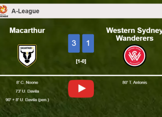 Macarthur overcomes Western Sydney Wanderers 3-1. HIGHLIGHTS