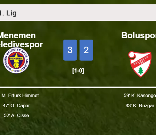 Menemen Belediyespor beats Boluspor 3-2