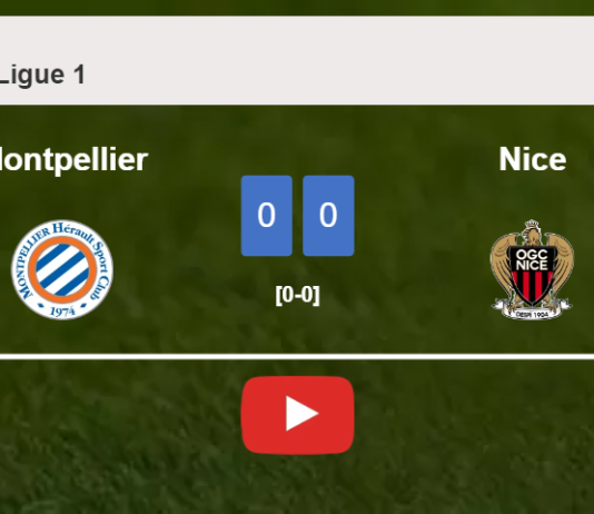 Montpellier draws 0-0 with Nice with T. Savanier missing a penalt. HIGHLIGHTS