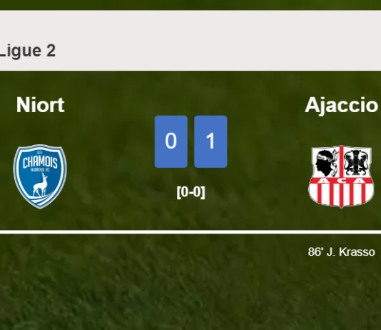 Ajaccio beats Niort 1-0 with a late goal scored by J. Krasso