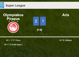 Olympiakos Piraeus clutches a 2-1 win against Aris