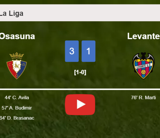 Osasuna defeats Levante 3-1. HIGHLIGHTS